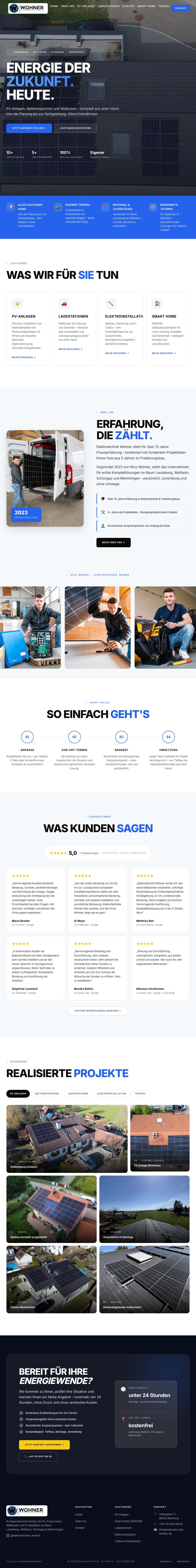 Wohner Elektrotechnik Website