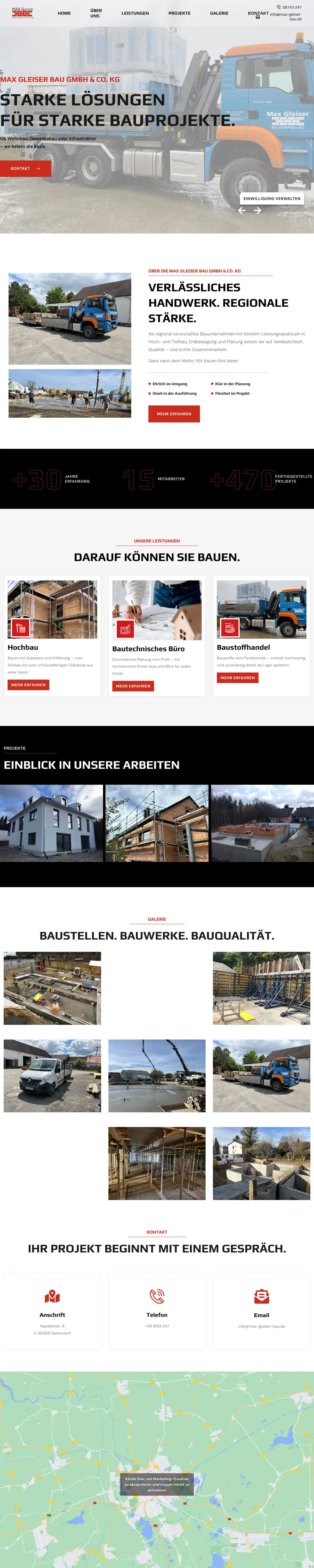 Gleiser Bau — die ganze Seite