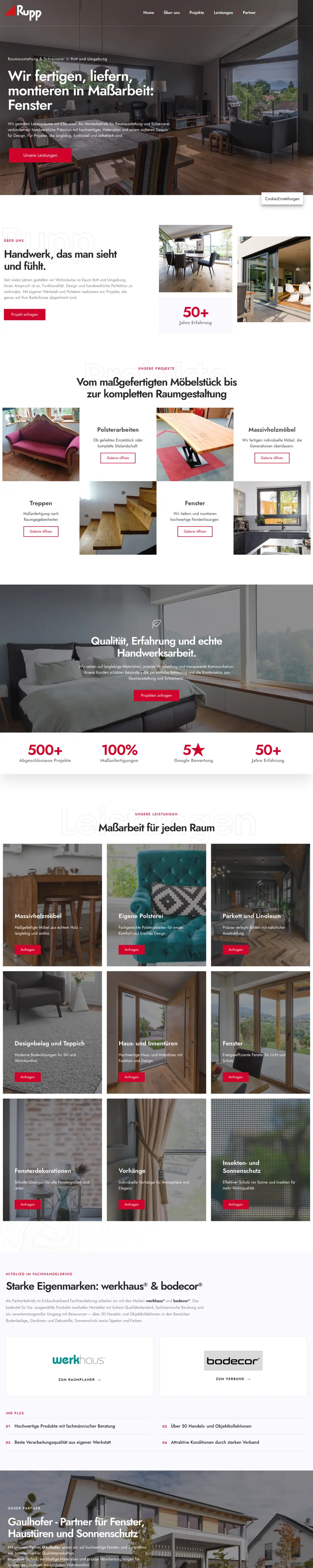 Schreinerei Rupp — die ganze Seite
