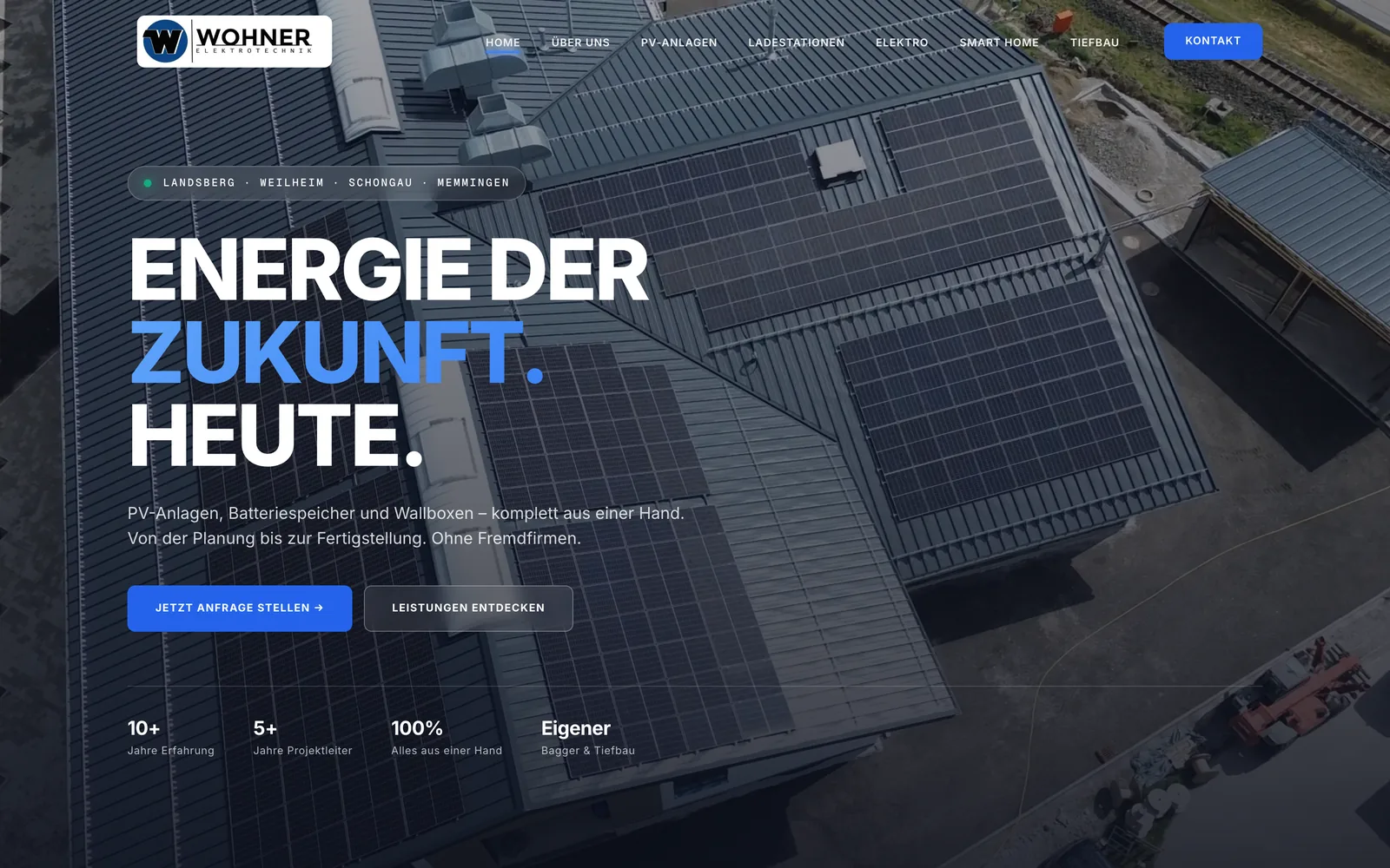 Startseite von Wohner Elektrotechnik