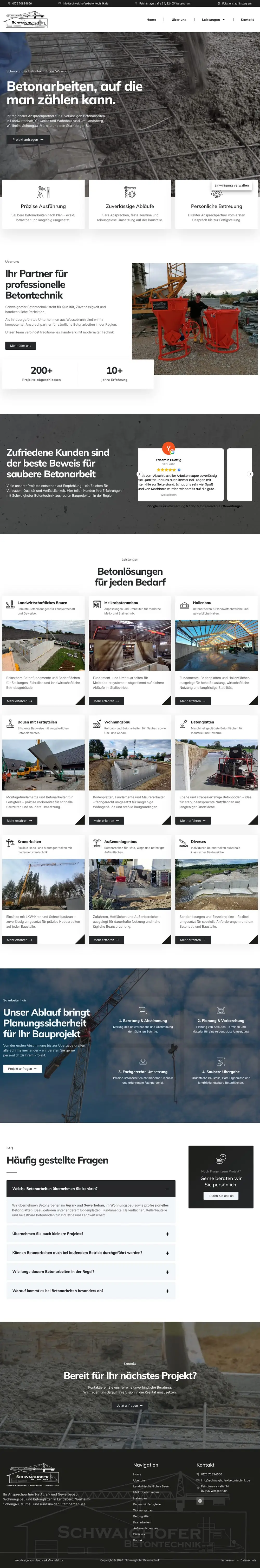 Schwaighofer Betontechnik — die ganze Seite